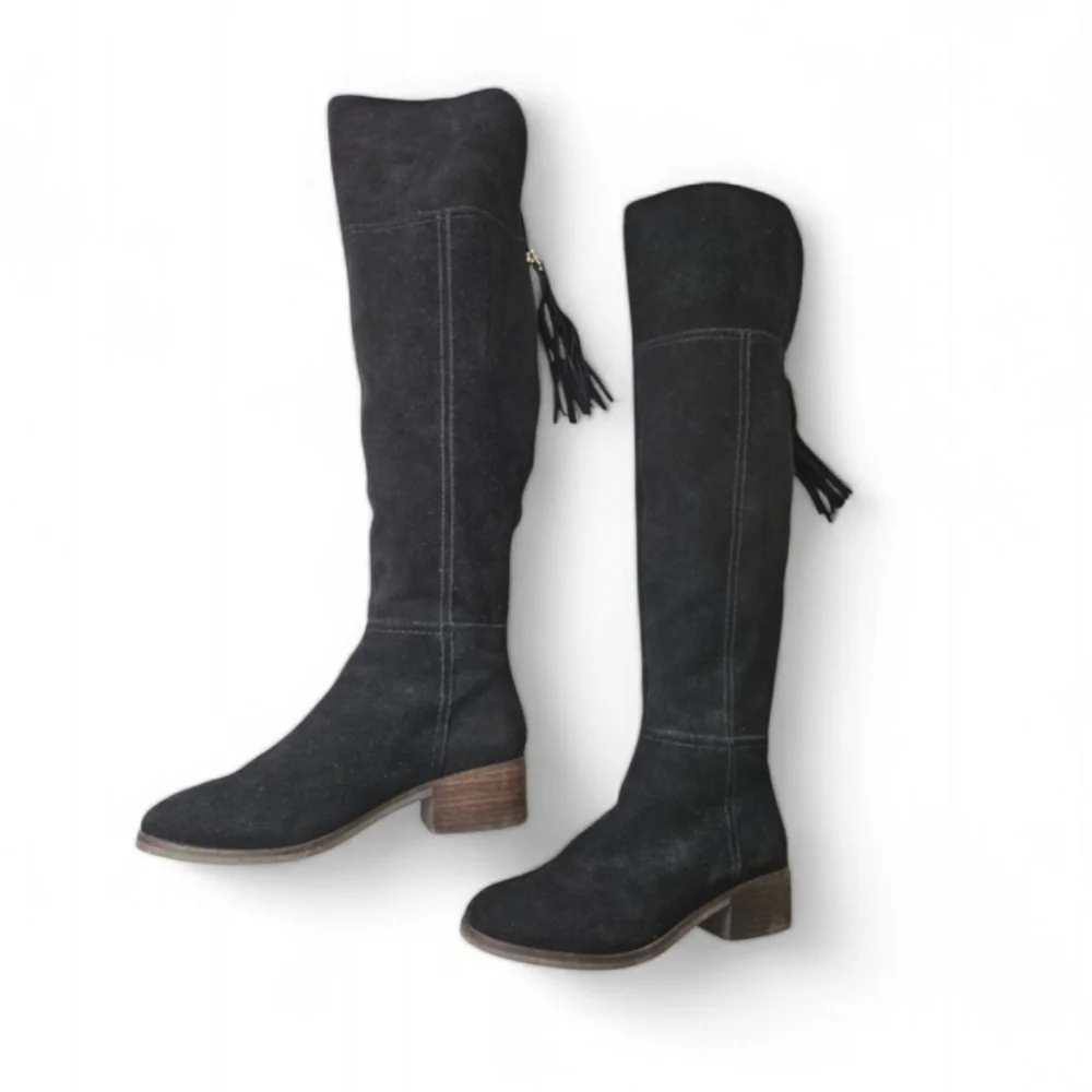 Gibson Latimer Ammelia Over the Knee Suede Boots in Black Size 6.5